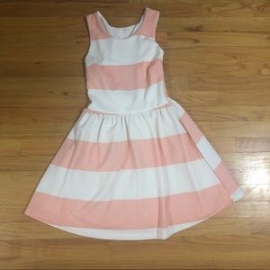 Striped Open-Back Dress
